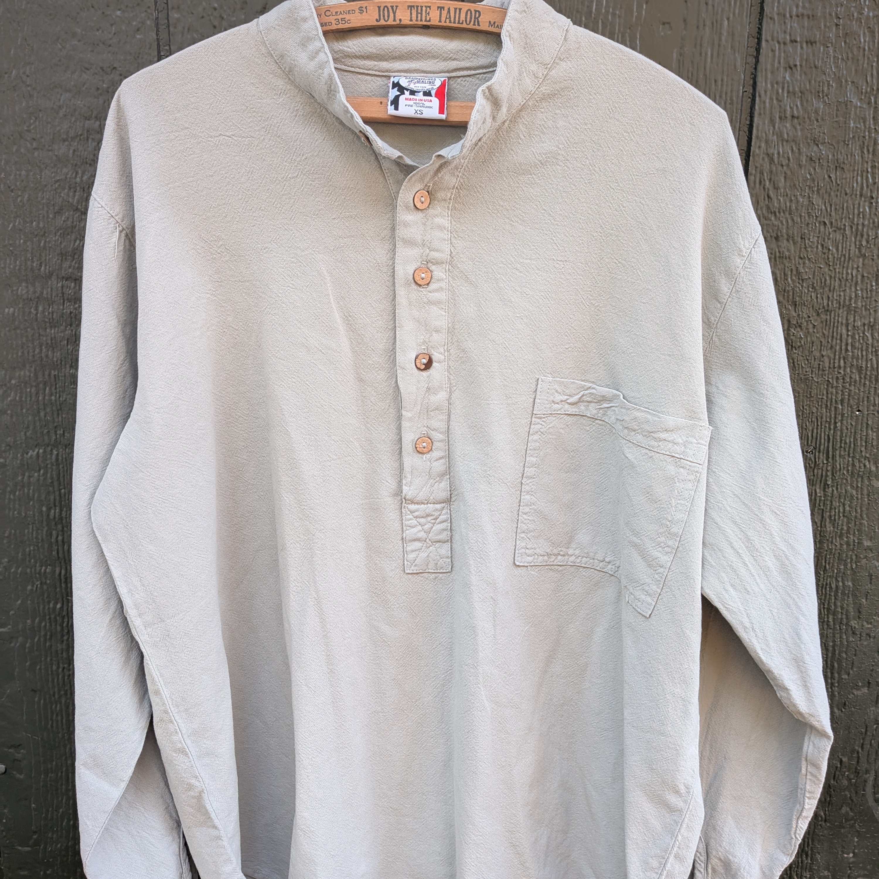 Men's Casual Beige Button Down Shirt